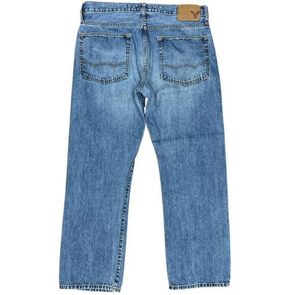 Men's‎ AMERICAN EAGLE Relaxed Straight Jeans | Size 32X30 - Picture 3 of 11
